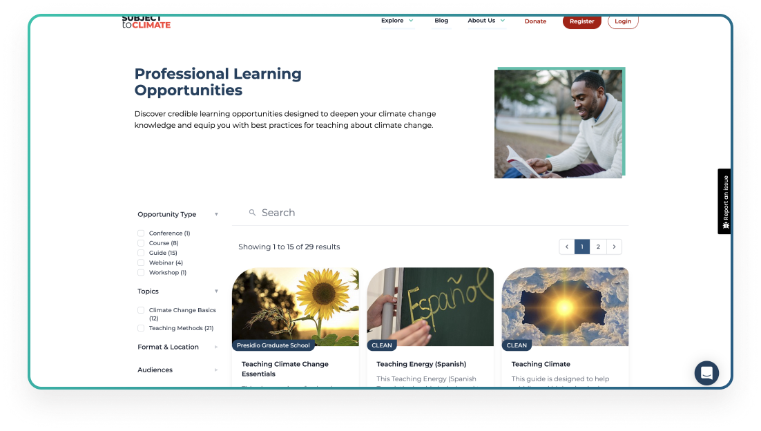 Professional learning opportunity